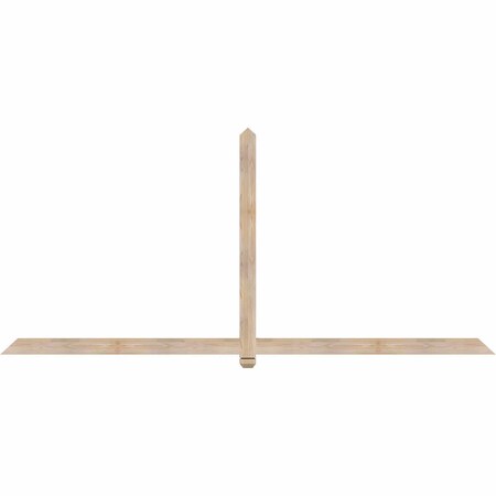 Ekena Millwork Eugene Smooth Timber Gable Bracket, Douglas Fir, 108"W x 49"H x 1 1/2"D x 3 1/2"F, 11/12 Pitch GBW108X49X0204EUG00SDF